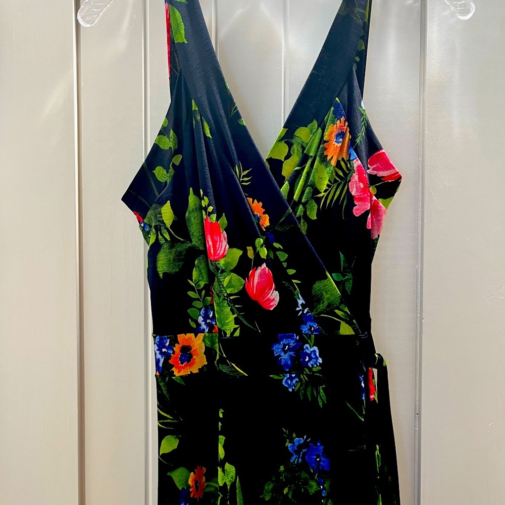 Stitch Fix Le Lis tropical faux-wrap maxi dress